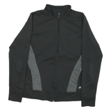 NEW BALANCE Womens Black & Grey Zip Jacket XL Polyester Blend Plain Casual