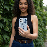 Powder Blue Contour Lines iPhone 14 Plus Case