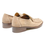 FCF Mens Leather Beige Loafers UK 8 Stylish Comfortable Dress Shoes