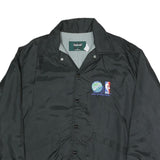 DUNBROOKE Mens Black NBA Sprite Button Jacket M Polyester Blend Plain Basketball