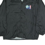 DUNBROOKE Mens Black NBA Sprite Button Jacket M Polyester Blend Plain Basketball