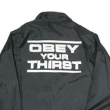 DUNBROOKE Mens Black NBA Sprite Button Jacket M Polyester Blend Plain Basketball