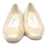 POLLINI Womens Low Heel Court Shoes Gold Polyester UK 5 Stylish Comfortable