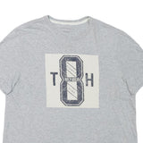 TOMMY HILFIGER Mens Grey Graphic T-Shirt M Short Sleeve Crew Neck Casual