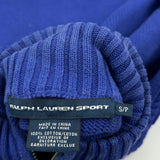Ralph Lauren Sport Full Zip Sweater - Small Blue Cotton