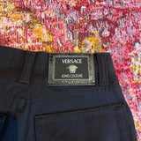Versace Jeans Couture Trousers - 26W UK 6 Black Nylon Blend