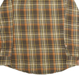TIMBERLAND Mens Brown & Orange Check Shirt L Long Sleeve Casual Cotton