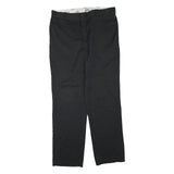 DICKIES Mens Polyester Blend Black Regular Fit Straight Trousers W40 L34