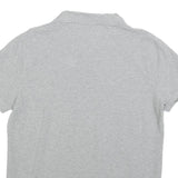 POLO RALPH LAUREN Mens Grey Short Sleeve Plain L Cotton Blend Polo Shirt