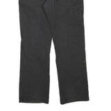 DICKIES Womens Regular Fit Straight Black Denim W34 L30 Workwear Zip Jeans