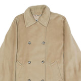 MARELLA Womens Beige Wool Button Jacket UK 8 Classic Plain Double-Breasted