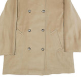 MARELLA Womens Beige Wool Button Jacket UK 8 Classic Plain Double-Breasted