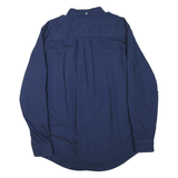 TOMMY HILFIGER Mens Blue Shirt XL Button Down Logo Casual Classic Cotton Blend