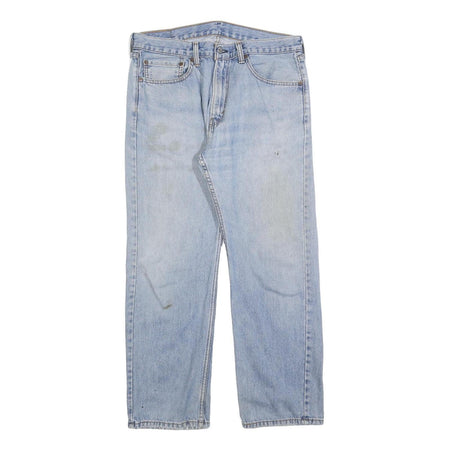 LEVI'S 505 Mens Jeans Blue Regular Straight Denim Light W34 L29 Classic Zip