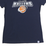 RUSSELL ATHLETIC Mens Navy Blue Ballers Graphic T-Shirt M Short Sleeve Crew Neck
