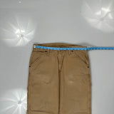 Wrangler Double Knee Carpenter Trousers - 32W 32L Beige Cotton