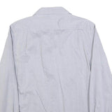 DKNY Mens Blue Cotton Blend Slim Fit Shirt M Stylish Button Down Long Sleeve