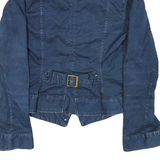 G-STAR Womens Blue Cotton Blend Denim Jacket L Button Closure Classic Fit