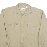 TRAIL DESIGNS Mens Beige Cotton Shirt XL Casual Utility Outdoor Long Sleeve