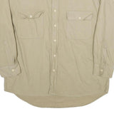 TRAIL DESIGNS Mens Beige Cotton Shirt XL Casual Utility Outdoor Long Sleeve