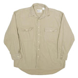 TRAIL DESIGNS Mens Beige Cotton Shirt XL Casual Utility Outdoor Long Sleeve