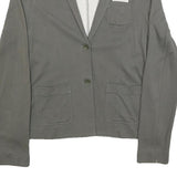 MARC O'POLO Womens Grey Button Jacket L Cotton Blend Casual Stylish
