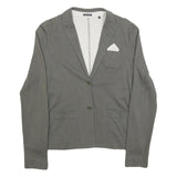 MARC O'POLO Womens Grey Button Jacket L Cotton Blend Casual Stylish