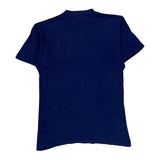 70S Mumbles T.K.O Spellout T-Shirt - Small Blue Cotton