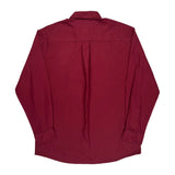 Dickies Shirt - Large Burgundy Cotton Blend