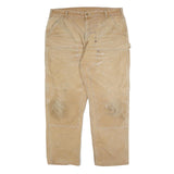 CARHARTT Mens Cotton Beige Relaxed Straight Leg Trousers W40 L32 Workwear