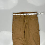 Dickies Cargo Carpenter Trousers - 31W 30L Brown Cotton