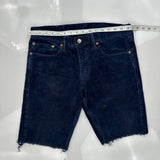 511 Levis Denim Shorts - 33W 10L Blue Corduroy