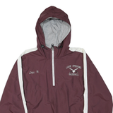 HOLLOWAY Mens Maroon & White Lake Stevens Baseball Zip Jacket L Polyester