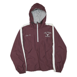 HOLLOWAY Mens Maroon & White Lake Stevens Baseball Zip Jacket L Polyester