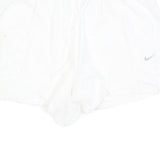 NIKE Womens Shorts White Casual L W30 Activewear Logo Sportswear