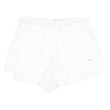 NIKE Womens Shorts White Casual L W30 Activewear Logo Sportswear