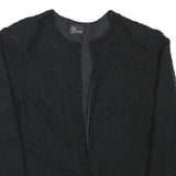 TONIGHT Womens Black Evening Jacket S Polyester Blend Textured Beaded Elegant