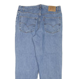 LEVI'S Mens Blue Regular Fit Straight Leg Denim Medium W36 L30 Classic Jeans Zip
