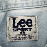 Cleveland Indians Lee Sport Graphic Denim Shirt - Large Light Wash Cotton