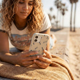 London Fog Lil Sails iPhone 14 Case - Lifestyle photo showing phone case in use