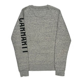 Carhartt Spellout Sweatshirt - XS Gray Cotton Blend