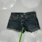 True Religion Denim Shorts - 33W UK 12 Dark Wash Denim