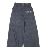 Womens Regular Fit Wide-Leg Denim Blue Cotton Blend Jeans W24 L30 Casual