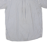 WRANGLER Mens White Blue Check Short Sleeve Shirt 2XL Cotton Blend Casual