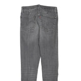 LEVI'S Womens Slim Grey Denim Raw Hem Zip W27 L27 Stylish Cotton Blend Jeans