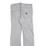 CARHARTT Mens Slim Fit Jeans Grey Denim W32 L34 Casual Zip Closure