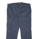 PINEWOOD Mens Cotton Blend Navy Blue Regular Fit Cargo Trousers W37 L27 Outdoor