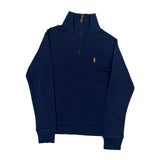 Age 8 Polo By Ralph Lauren 1/4 Zip - Small Navy Cotton