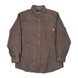 Woolrich Shirt - Large Brown Wool