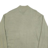 DETLEV ALBERS Mens Green Knit Bomber XL Suede Zip Jacket Retro Casual